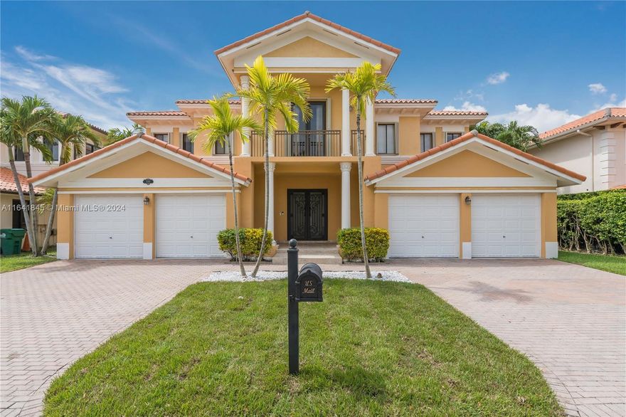 Welcome to 7880 SW 195 Terrace, a stunning luxury residence in the exclusive Cutler Cay community. This immaculate home features elegant marble floors throughout, a gourmet chef’s kitchen with top-of-the-line stainless steel appliances, and five spacious bedrooms. The layout includes four bedrooms upstairs, with a luxurious primary suite offering walk-in closets, custom cabinetry, and access to a private balcony overlooking the lush yard. A fifth bedroom downstairs provides flexibility for guests. Step outside to the covered patio, where there's ample room for a pool. Enjoy Cutler Cay’s resort-style amenities, including a pool, spa, clubhouse, gym, tennis courts, 24-hour security, and a private marina. This home is a true masterpiece of luxury and comfort.