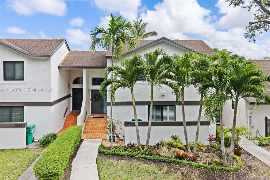 Shadywood Villas is a well-maintained community of 100 townhomes in the thriving heart of Kendall. The peaceful, gated property lush with oak trees offers residents fun and relaxation w/a swimming pool, tennis & pickleball courts, and a dog park. This completely renovated open concept unit is a bright, spacious haven of contemporary style feat. vaulted ceilings, porcelain tile flrs, impact wdws & drs (2022), an impact skylight (2022) that floods sunshine into the home, a glass barn door in the primary bath, a huge patio & more. The many upgrades also incl. the water heater (2021), A/C (2019), kitchen appliances (2018) & roof (2014). Further sweetening the appeal of this move-in ready gem are quartz countertops + a lifetime warranty on the kitchen cabinets! Quick access to US1 & Expwys.