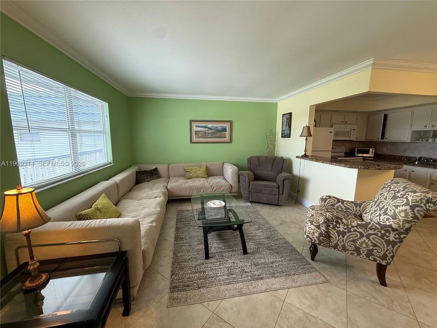 BEAUTIFUL TURN-KEY 1 bed/1.5 bath located in the 55+ gated community of Kings Point. This unit is a CORNER unit located on the second floor which brings more natural lightning. No upstairs neighbor and this building has the elevator. Washer & dryer located inside the unit. No popcorn ceiling and kitchen has been opened up. Kitchen is also equipped with a dishwasher. Bathrooms were nicely renovated and there's plenty of storage space. Community offers many amenities such as 24/7 security, pool clubhouse, golf, & much more!