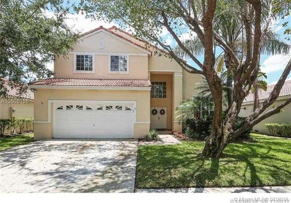 Amazing home with pool in Cameron Lakes. Gated communitu.
Master bedroom downstairs with pool access, remodeled master bathroom, high ceilings throughout the first floor, large kitchen, stainless appliances, *BRAND NEW washer & dryer*, heated pool, hurricane shutters, large walk-in closet, good size bedrooms upstairs with intercoms, enclosed patio room.
Being completely repainted.
Amazing location, neighborhood, and A+ SCHOOLS. Great location. ***New roof and fence***