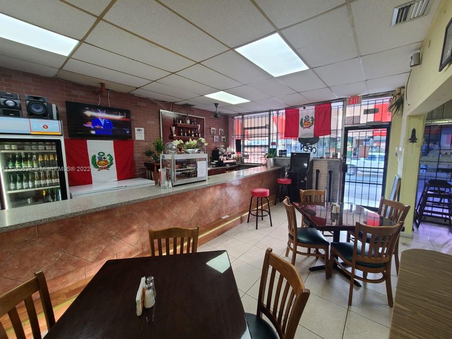Restaurant in a great location on a busy main street in Hialeah, has plenty of parking always available at any time. Long term lease available and below market rent. Fully equipped kitchen with extractor hood, fryer, freezers, grease trap, etc. The restaurant has been in the same location for many years, the owner is ready to retire. Qualify for an E2 visa or green card. Call to 786 765 0905