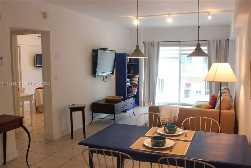 This is a sophisticated and spacious 880 soft 1 bedroom 1 bathroom apartment.Located in the heart of Key Biscayne, steps away from the beach. Very near to grocery stores and fancy restaurants. Fully furnished . Main bedroom has a King size bed, big walking closet and there is a queen size Sofa bed in the living room. Large and nice Balcony. Fully implemented kitchen with stovetop, oven, microwave and refrigerator. Amenities include nice swimming pool. Seasonal or annual rental. Basic cable and internet included. Assigned parking space.