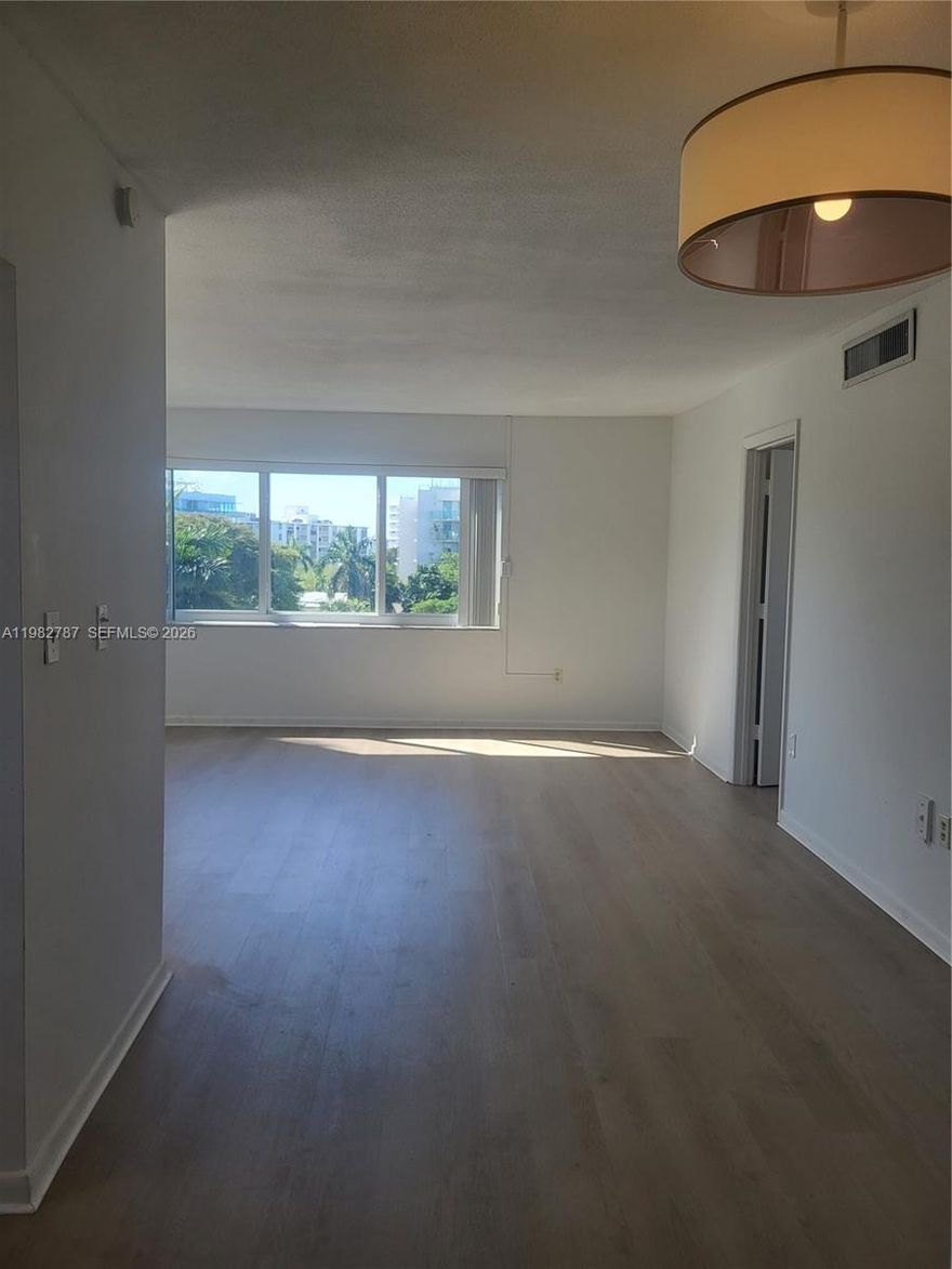 Top floor corner apartment with lots of light and new impact windows. Large 2 bedrooms, 2 full bath. 929 sq ft. Boutique small building with only 3 apartments per floor (only 12 units total). Unit is updated and move-in ready. Apartment has East, South and west and has nice sunset views. Lots of closet space. Secure lobby. Walking distance to famous Bal Harbour Shops and restaurants. 1 assigned parking and guest parking is available in front of building. Newly renovated pool area. Building will be painted in April.