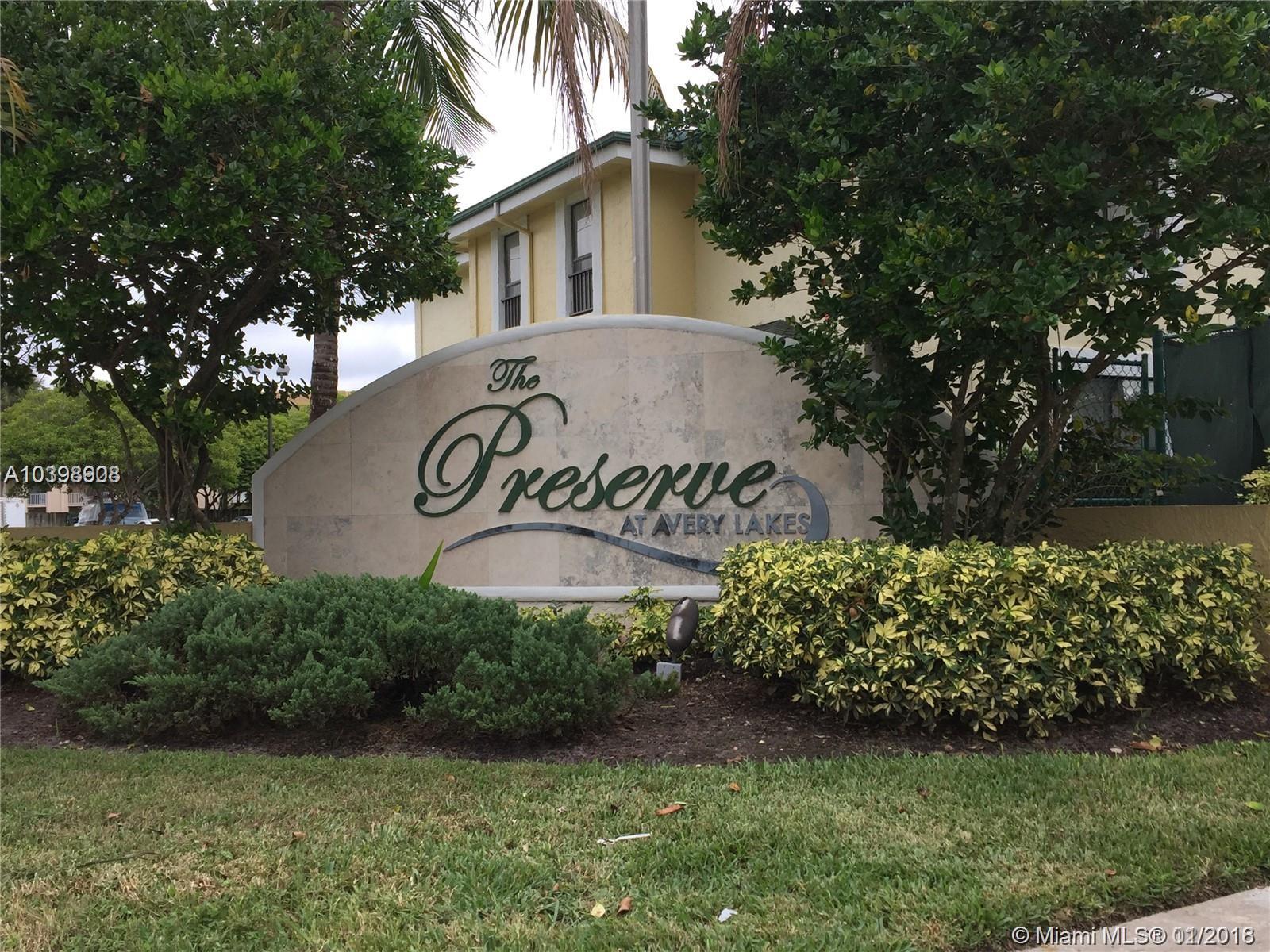 Look at this lake front builders model in Preserve at Avery Lakes. This unit is perfect condition and features an updated kitchen with solid wood cabinets and stainless appliances. Great lake view with screened patio. Laminate flooring on bedrooms 2 X Walk- in Closed. First floor unit with washer and dryer inside unit. Freshly painted. Close to Sawgrass Mills, 595, schools and shopping. Condo amenities; swimming pool, club house, playground, fitness..EASY TO SHOW..RUSH FEE TO GET APPROVAL ON 48 business HOURS