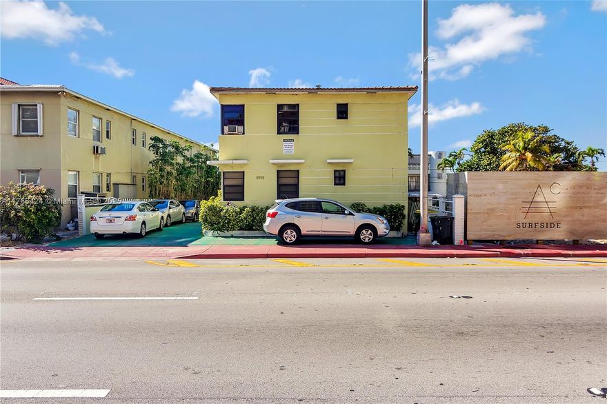Two lots available. One on 8918 Collins Ave. 6.150 sf with a multifamily with 8 units and one lot behind on 8919 Harding Ave. with a single family home.

Surfside is the place to be. With over a mile of beautiful beaches and spectacular luxury beachfront hotels, it has become THE place of Miami. The property is located on Collins Av. which runs parallel to the Atlantic Ocean all the way from south beach to Sunny Isle. 

- One lots with a total of 6150 sf. each.
- H40 (40 ft) Hotel or Residential.
- 108 Hotel units per acre.
- 79 Dwelling units pero acre.
- Limited to three stories high.
 
Zoning Information on lots over Harding Av.
- One lots with a total of 5750 sf. each.
- H30 (30ft) Residential. 
- 79 dwelling units per acre.
- Limited to two stories high.