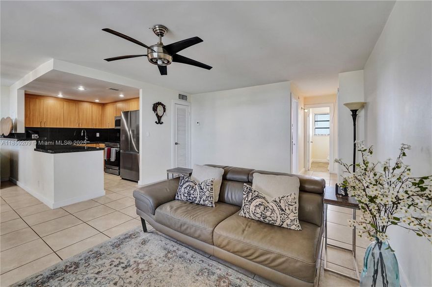 Beautifully updated 1BD, 1.5 BA corner condo steps from Hollywood's iconic Young Circle. Spacious unit offers an open-concept living area, kitchen with granite countertops, wood cabinetry & SS appliances. Recent upgrades include a new HVAC system & water heater for added peace of mind.  Laundry room on the same floor, one assigned parking space, one large storage & secure building access. The building has passed the 50-year certification & has fully funded reserves. Prime location! Walk just 5 blocks to downtown Hollywood’s vibrant dining, shops, Publix & parks. Take a short 1-mile bike ride to the beach or head over to Aventura Mall, Gulfstream Park, & more, all within minutes. Don’t miss this great opportunity to live or invest in one of South Florida’s most walkable neighborhoods!