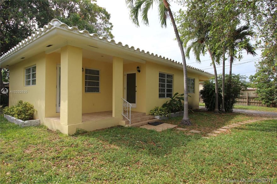 Desirable east of US -1 single family home remodeled 2 bed 2 bath split bedroom floor plan- one  - one carport- completely fenced yard on corner lot with carport. New paint in and out, Newer Kitchen cabinets,  newer appliances, refinished original hardwood floors, newer bathrooms, central air very clean, one mile  to beach. vacant and ready for immediate occupancy. See broker remarks for showing instructions.