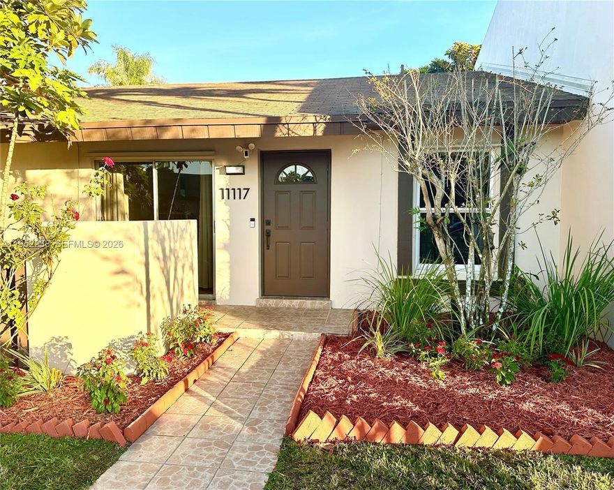 COOPERATING BROKERS ENCOURAGED - BRING YOUR STRONGEST BUYERS!

Move-in ready 3BR/1BA in a quiet neighborhood perfectly located just 5 minutes from shopping, parks, and the Turnpike. Freshly painted inside & out, completely updated with ceramic tile floors, wall-to-wall closets, impact windows, and amazing natural light throughout. The home features 3 bedrooms/den and 1 spacious bathroom. The current layout offers potential for a second bathroom, subject to buyer verification and obtaining all necessary permits. The property includes two assigned parking spaces plus guest parking, an oversized covered lanai, and lush fruit trees including mamey, bananas, and papaya. Laundry room with washer & dryer included. Low $55/month HOA and a peaceful walking path just steps from your door! We are accepting only buyers with proof of funds for cash offers or financing with a pre-approval letter from a financial institution, ensuring a smooth process for qualified buyers.