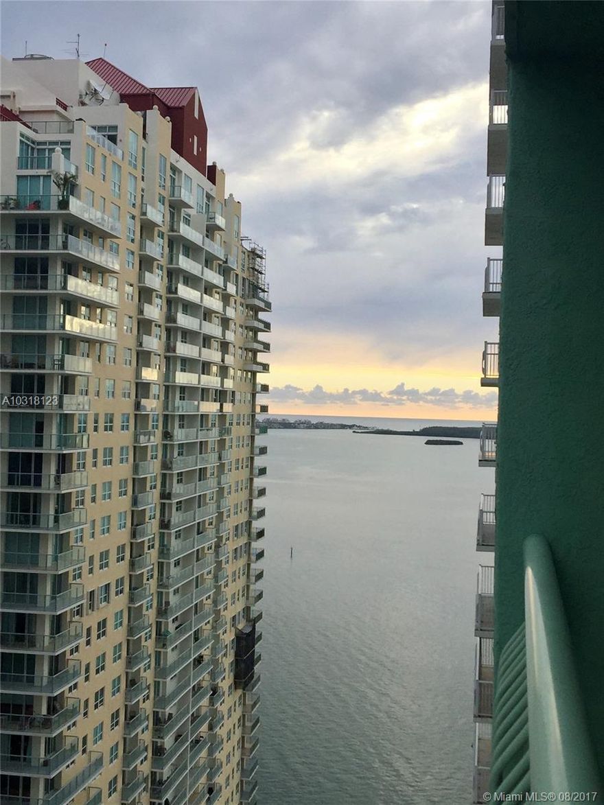 The epitome of urban living in the heart of Brickell. Impeccable unfurnished studio with partial bay & city views on the 31st floor. Laminate wood floors, walk-in closet, like new kitchenette & bath. Basic cable & internet service included. Laundry room located on 14th floor. Amenities: 2 Pools, sauna, fitness center, game room, security & valet. Assigned parking. Within walking distance to restaurants, pubs, beauty salon & Metro Mover/Rail. Financially stable owner. Available for move-in ASAP!