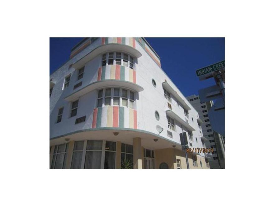 Super cute furnished studio available NOW. 2nd floor unit is in a cute Art Deco/Nautical bldg w/ view of Indian Creek. Hot area w/ new hotels/bars opening. 1 blockk to the beach! Full kitchen, new furniture, new windows, pots/pans, artwork, linens, etc. U nit has daybed/sofa/trundle with 2 twin beds, sleeps 2. No pets, no smoking. 1st, Last & Security. Laundry on site, ALL UTILITIES INCLUDED except cable. Minimum 6 mos. Building lobby & elevator just renovated. Building exterior to be painted shortly.