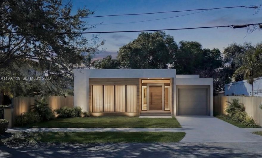 Cleared lot presents a unique development opportunity and is being sold with proposed plans to build a one-story home featuring 3 bedrooms, 2 bathrooms and a 1 car garage, an open-concept layout ,This is a rare opportunity to build your dream home while maximizing value,This prime location is just blocks  from Coral Gables, and minutes from Brickell & Coconut Grove and new Miami Freedom Park, the new Inter Miami CF stadium