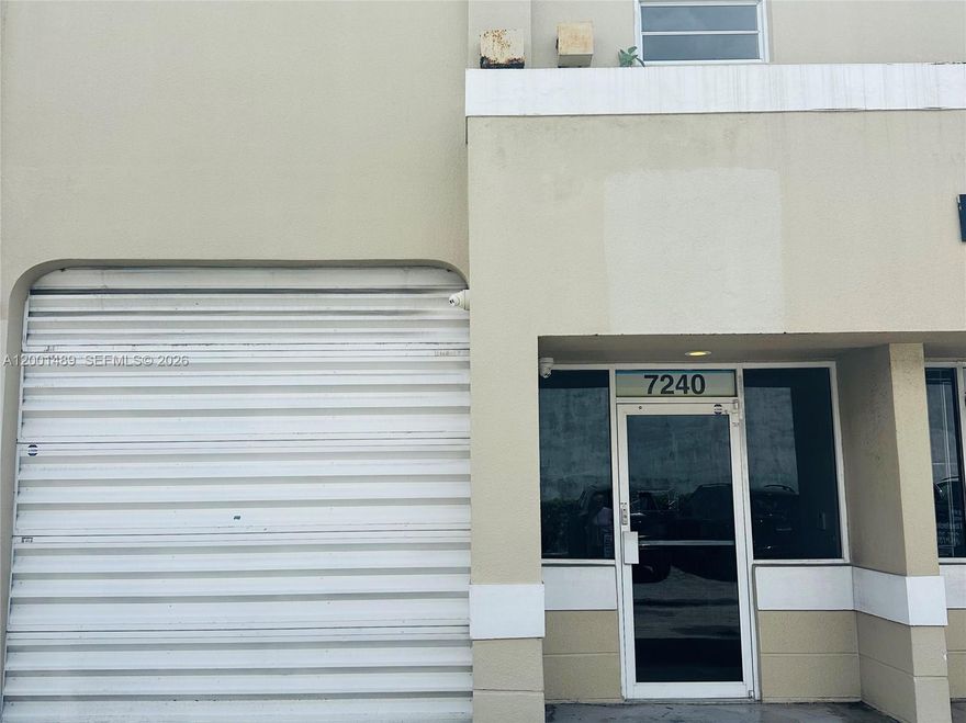 Two-story commercial space available in the sought-after Bird Road warehouse district. Ideal for office use or light manufacturing, with flexible space downstairs and dedicated office space upstairs. The second floor features four private offices and a comfortable sitting area, while the first floor can accommodate three additional offices or ample storage. In excellent condition and ready for immediate occupancy. Signage available with great visibility from 72nd Avenue.