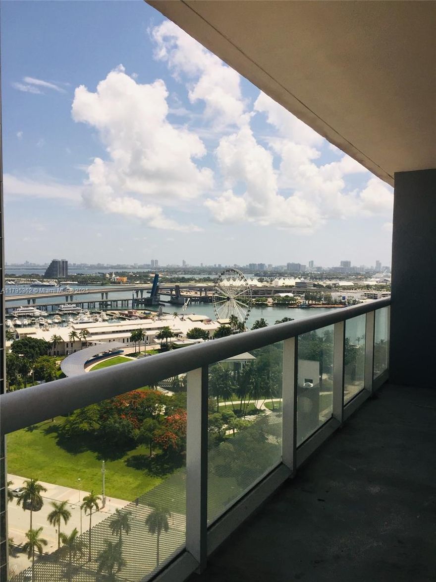 Spacious corner unit and a wraparound balcony with bay view, split bedrooms, walk-in closet and elegant wood floors. Short distance to many places and free transportation. Secure building and well kept. Rent includes basic cable TV and internet, water, trash, parking, gym and amenities. EV charger, free.