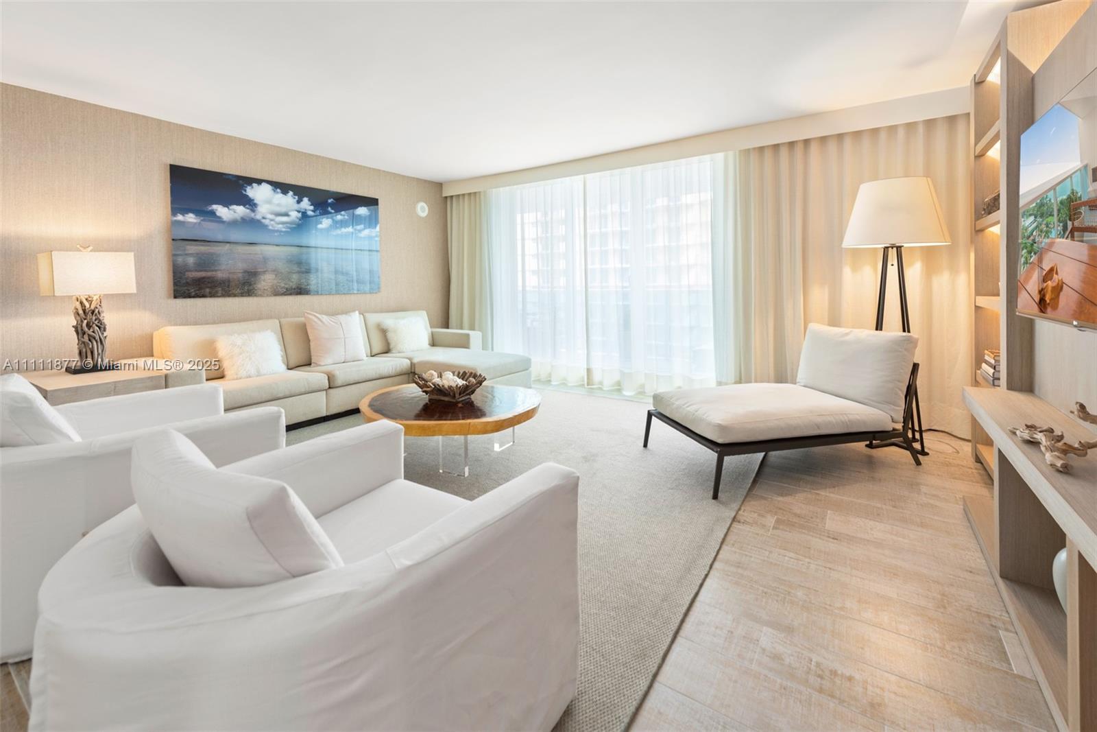 This beachfront private residence is located inside Miami’s first eco-conscious hotel that occupies an entire city block on Collins Ave. Created with environment-friendly features and thoughtful touches throughout, as their belief is that sustainable hotels are the future. This Miami Beach retreat is situated along 600 feet of direct beach access, stretching across the Atlantic Ocean. Enjoy 4 outdoor swimming pools, including the 30,000-square-foot center pool, the cabana pool, and the south pool, all located on the third floor. Give yourself a chance to relax, in the clouds at South Beach's largest rooftop poo,l located 18 floors above the beach.
