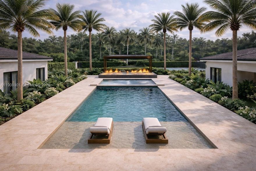 This brand-new masterpiece set on over an acre of land, located on the beautiful, scenic Old Cutler Road features 9 bedrooms and 9 1/2 bathrooms across 11,011 SF. The newly-constructed residence blends sophistication and modern comfort with floor-to-ceiling windows, marble baths, and seamless indoor-outdoor living. The gourmet kitchen includes Subzero refrigeration, Wolf appliances, and custom wood cabinetry. Enjoy covered terraces, a heated pool and jacuzzi, summer kitchen, and smart home technology. Additional highlights include an elevator, guest house/exercise room, movie/game room, and a 3 car garage with space for parking lifts—a true showcase of refined craftsmanship and contemporary design. Estimated completion will be February 2026