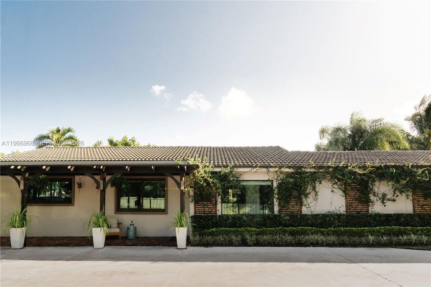 Welcome to this beautifully updated 4-bedroom, 3-bathroom residence situated on an expansive 16,335 sqft lot in one of Miami’s most desirable locations, just minutes from the University of Miami, top-rated schools, and major highways.

This home offers the perfect blend of indoor comfort and outdoor lifestyle. Inside, you’ll find a bright, open layout with modern finishes, spacious living areas, and a sleek kitchen designed for both everyday living and entertaining.

Step outside to your private backyard oasis featuring a resort-style pool, covered terrace, and a fully equipped outdoor kitchen with a traditional Argentinian parrilla and pizza oven, perfect for hosting unforgettable gatherings. The oversized lot also includes a unique treehouse and ample space for kids, pets, or future expansion.

Key upgrades include full impact windows throughout, updated A/C units (2017), impact-rated improvements (2017), a tankless water heater, and two septic tanks for added efficiency and capacity. The property also offers ample parking with room for a boat or RV.

A rare opportunity to own a move-in ready home with character, land, and premium outdoor features in a prime Miami location.