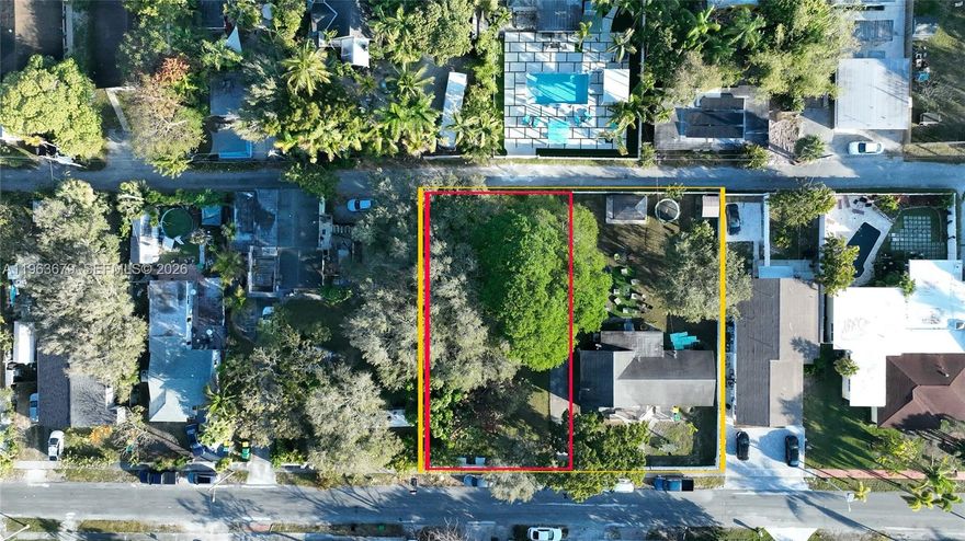 This is a rare double lot opportunity in Dania Beach. Total lot size is approximately 13,105 sqft with the home situated on one lot and a separate vacant lot of approximately 6,535 sqft. Both lots are being sold together. There are 2 folio numbers. 

Plenty of flexibility here. Renovate the existing 4 bedroom 2 bathroom home and enjoy a massive yard, build new, or explore future development options as new construction continues in the area. Also ideal for an end user who wants space or for someone looking at the long term upside.