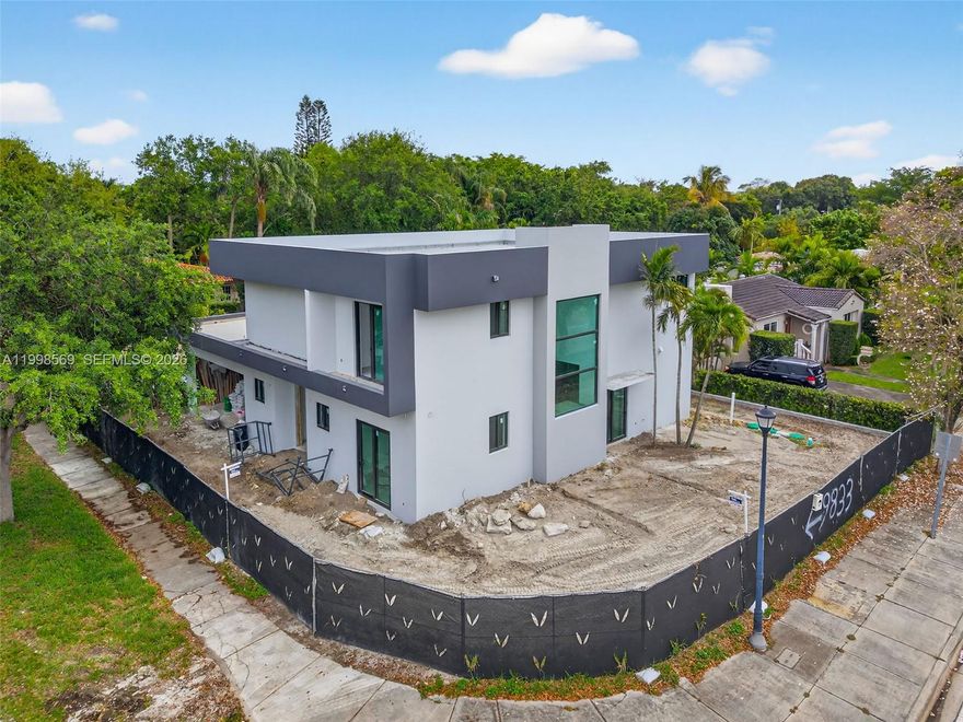 Fortress-level luxury in the heart of Miami Shores, delivering May 15, 2026. This newly constructed architectural estate is built entirely of reinforced concrete, including a commercial-grade concrete roof—engineered well beyond standard residential construction for unmatched strength, privacy, and durability.

Offering approximately 4,876 SF, the home features 4 bedrooms and 4.5 bathrooms, including a full bedroom and bath on the ground level. Open-concept living spaces are designed for seamless flow and elevated entertaining.

The private backyard showcases a 15×30 resort-style pool with spa and a fully equipped outdoor kitchen. An oversized second-floor terrace enhances the indoor-outdoor lifestyle.

Developed by an Italian-trained master builder with 20+ years of experience and over 500 completed projects, this residence reflects exceptional European craftsmanship and precision.

Located within walking distance to downtown Miami Shores, with the main entrance on 99th Street. A rare opportunity to own a structurally superior luxury home built to last.

Delivered fully completed May 15, 2026.