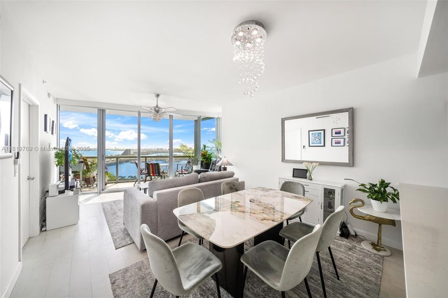 This Beautiful fully-furnished 2 Bed / 2-and-a-half Bath unit in Marina Blue boasts stunning direct Bay views from the ample balcony and floor to ceiling windows. This unit is available immediately!  Featuring a renovated kitchen with a wine cooler, premium LG and Whirlpool appliances. Step into your primary suite with a spacious walk-in closet, incredible bathroom with double vanity sinks, and a wet room. This unit has plenty of storage with additional closet space in the foyer. Stellar amenities include: 2 pools, hot tub & plunge pool, 24-hour security & concierge, valet parking, business center, gym, yoga/aerobics room, BBQ grills & outdoor dining area, club room, 5-hole putting green & sand volleyball court. Minutes to the Kaseya Center, the Shops at Bayside, and Adrienne Arsht Center.