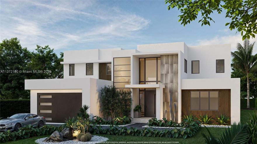 Welcome to your dream home in coveted Ponce Davis by legendary Hollub Group. This 6 bedroom, 7.5 bath home with a 1/1 poolside guest house, boasts  timeless design that seamlessly blends modern elements with classic elegance. Tucked behind a stately privacy wall w/ 2 other new homes,  spread over 7500 SF of living space, this home is equipped with top of the line amenities & features, flexible living spaces, a handcrafted kitchen w/ Gaggenau, summer kitchen, luxurious primary wing, all en-suite bedrooms, loft, elevator & generator. Home automation and security system.Designed for effortless living, the open floor plan with a clubroom, custom bar and  wine display creates spaces for entertaining and relaxing in comfort & style. A private rretrreat minutes from everything! Completed Q3 2025