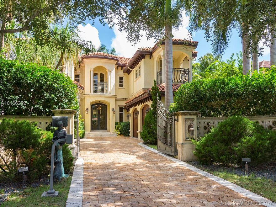 Spectacular, nearly-new Mediterranean estate in private and secure Bal Harbour Village! Over 6000 sf of luxury living with high ceilings, gourmet kitchen, large master suite and bath, & lush tropical pool area.  Best value in the neighborhood! Walking distance to Bal Harbor Shops, beaches, restaurants, and houses of worship.