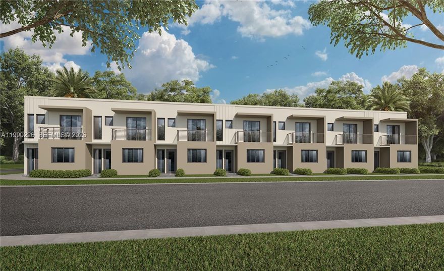 This new two-story townhome showcases an elegant clear glass impact-resistant entry door and windows with a modern floorplan designed to provide ample room to grow and entertain. Off the foyer is a versatile bedroom suite ideal for visiting family members, while down the hallway is an open layout shared among the kitchen, Great Room and a private fenced-in rear patio. Upstairs are two secondary bedrooms and an enviable owner’s suite, complete with an attached bathroom and balcony.

Prices, dimensions and features may vary and are subject to change. Photos are for illustrative purposes only.
CALL FOR APPOINTMENT