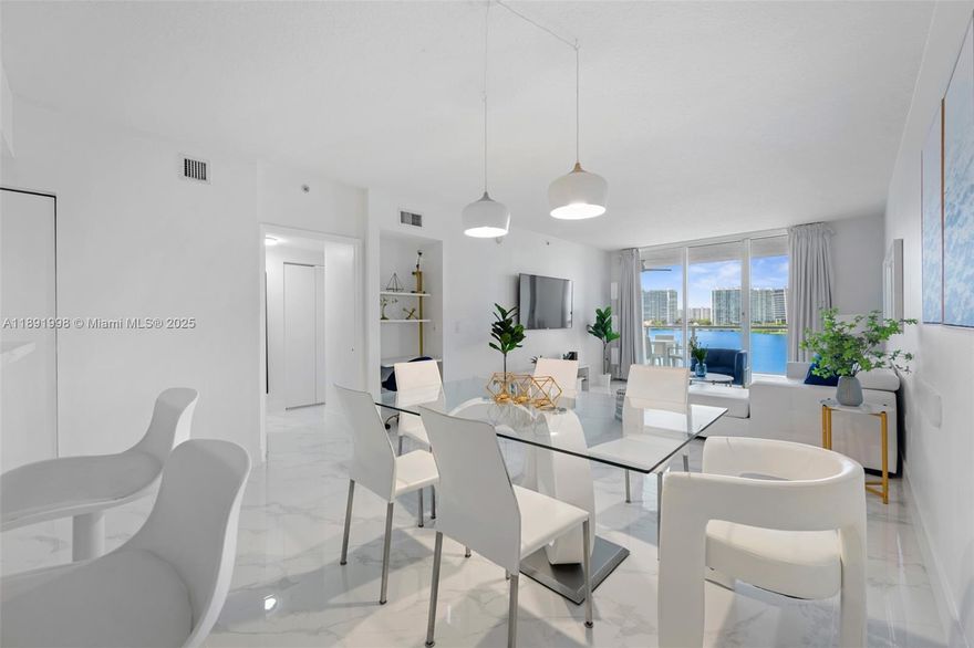 Seasonal rental (minimum 3 months). This freshly upgraded, fully furnished residence at Marina Bay in Sunny Isles pairs open bay views with a calm, low-key building vibe. Inside, a bright, well-planned layout shows off crisp finishes, comfortable furnishings, and custom closets that keep everything tidy. It’s turnkey from day one—stylish without trying too hard—and designed for easy everyday living, whether you’re here for a winter escape or an extended stay. Includes one parking spot, pool and mini gym!