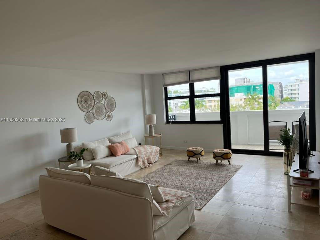 Beautifully maintained and bright 2-bedroom, 2-bathroom furnished apartment just a few blocks from the beach and Bay Harbor Shops. This spacious residence features a large primary suite with two walk-in closets and an en-suite bathroom, an open-concept kosher kitchen, and a private balcony with a clean, minimalist design throughout. Impact windows provide safety and peace of mind.
The building is impeccably maintained and offers a heated canal-front pool, outdoor lounge area, kayak storage, and direct Intracoastal access. Each floor is equipped with a washer and dryer for added convenience. Covered parking is included, along with doorman service.