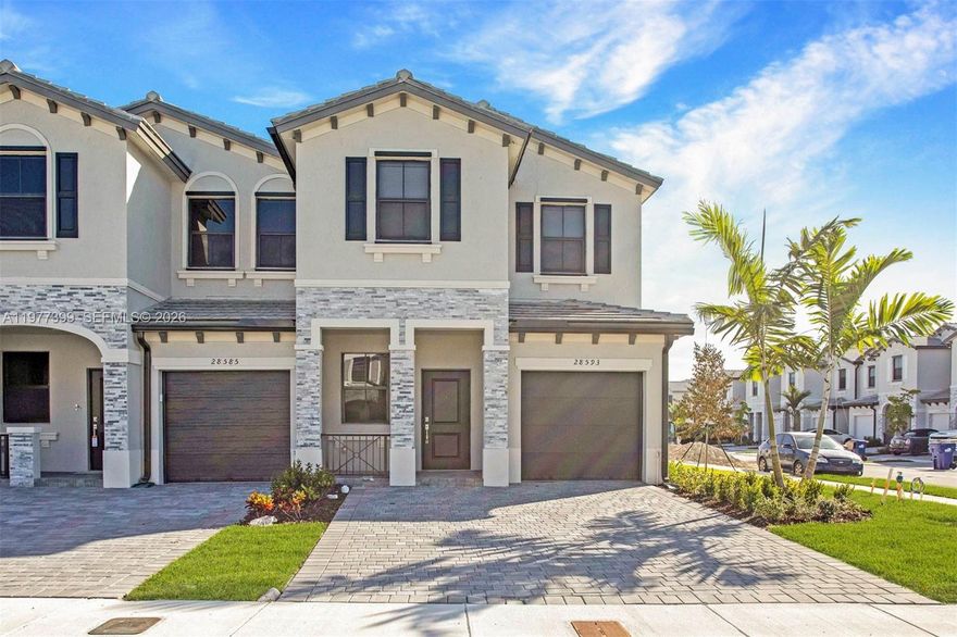 Beautiful townhome spanning over 1,800 SQFT, featuring 4 bedrooms, 2.5 bathrooms, a garage, and a spacious corner lot with a large yard and abundant natural light. Centrally located in Homestead, close to shopping plazas,with quick access to the FL Turnpike (just 5 minutes away) and only 30 minutes from Miami International Airport.