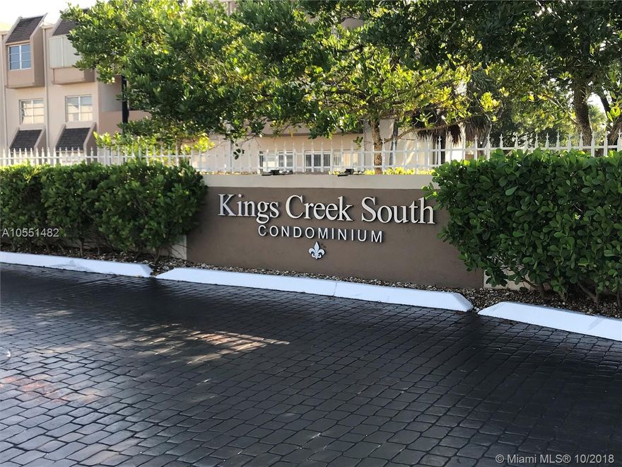 GREAT LOCATION!!!! Well kept 4th floor condo, spacious 1 bedroom/1.5 bathrooms in a gated community conveniently located near Downtown Dadeland, Dadeland mall, US-1, major expressways and Metro Rail. 2 y/o AC unit. 800 sq ft of living area, tile throughout, and nice view to the garden. Community laundry room. Maintenance includes water, basic cable and 24hr security service. Management on site.