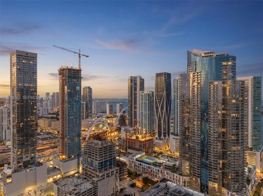 Welcome to the beat deal in all of Paramount in this turnkey fully furnished 3bed/4bath + fully enclosed den at Paramount Miami World Center. Enter your beautiful private foyer into your condo with tons of natural light, enclosed den, high end Italian appliances, large living space and 10 ft floor to ceiling windows. Nicely appointed furniture and take advantage of more than 30 amenities including 3 pools, 2 roof top pools, state of the art gym, basketball, kids room, tennis, boxing and more.