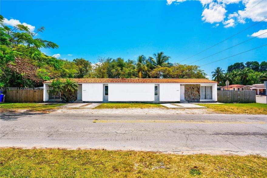 We're proud to present a rare opportunity to acquire a unique commercial property featuring an existing duplex with many other possible by-right uses. Situated at the intersection of Douglas Road or West 37th Ave and SW 28th St, it sits directly in front of Douglas Park which features tennis courts, a baseball field and an outdoor gym as some of its amenities. The Property features a 5,400 sqft lot with a 1,440 sqft building comprising 2 units each of them 2 bedroom, 1 bath. Its strategic proximity to US-1 and convenient access to major transportation routes, enhances its attractiveness to be used as an office, a food establishment or any other of its by-right uses.