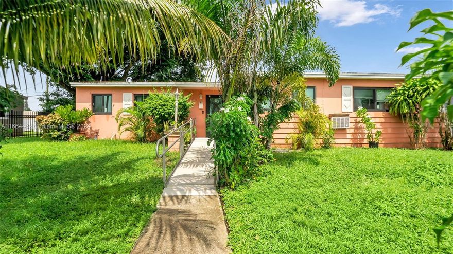 Beautiful 3/2 single family home on 7,500 sq ft lot

 • New Roof, AC, Kitchen, and Water heater installed in 2019.  
 • Additional room can serve as a Den, Family Room, or expand the living area.
 • PVC Plumbing, Water Softener, Impact Windows and Doors updated in 2020.
 • Utility Room with full size washer and dryer
 • Completely fenced in property with ample parking 
 • Wheelchair accessible
 • Less than 10 minutes (2 miles) from the Turnpike and Hard Rock Stadium.
 • Elementary, middle, and high schools within a 1-mile radius.
 • Nearby Shopping: Aventura Mall and Pembroke Pines Mall within a 10-mile radius.
 • Lush Landscaping: Beautifully maintained yard with fruit trees and plants.