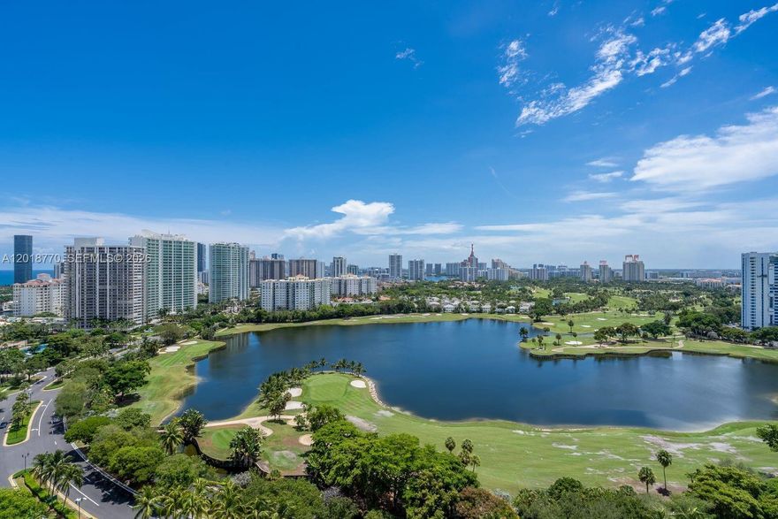Spacious  1-Bedroom, 1.5 bath with breathtaking views of tranquil waterways and Turnberry Golf Course. COVERED PARKING SPACE.  Living and dining area with a private balcony to unwind with morning coffee or sunset views.  Nestled in one of Aventura’s most sought-after neighborhoods. Ideally located just minutes from world-class shopping, dining, golf, and the beach. The community pool is being beautifully renovated, with completion expected in 1-2 months. Building offer an equipped fitness center, sauna and community room. Live the Aventura lifestyle elegance, serenity, and style in an exceptional location.
