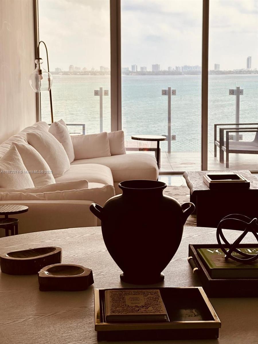 Beautiful unit, directly facing the water, fully furnished with a very spacious two bedroom floor plan, private elevator, and top of the line finishes.