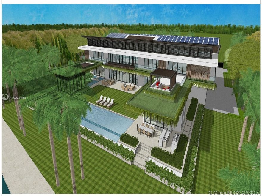 A unique waterfront property located on desirable Casuarina Concourse in the exclusive guard gated waterfront community, Gables Estates. This large 1.2 acre lot has 202 foot deep water frontage. Includes floor plans for a 13,000 square feet home by Cesar Molina for what would be one of the most exciting homes in Gables Estates.  Conveniently located within close proximity to bay with no bridges. A blank canvas with endless possibilities for a boater’s dream home!