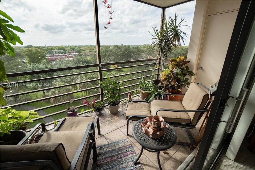 Welcome to this immaculate 2-bedroom, 2-bathroom condo on the 7th floor, spectacular views of the golf course and South Florida Landscape! Permanent wall on the 2nd bedroom. Ample storage space is available within the unit, plus assigned extra storage on the same floor. This vibrant 55+ community offers an array of amenities tailored for a leisurely lifestyle. Sauna, gym, and bike storage all located by the pool.Convenient common laundry facilities are located on the same floor. Socialize at the clubhouse with neighbors or join in on community activities. Need transportation? Take advantage of the courtesy bus service. Close to hospitals, restaurants, shopping, and parks. Don’t miss this chance to experience the best of Florida living! No one under 19 can be resident, one 55+ a must.