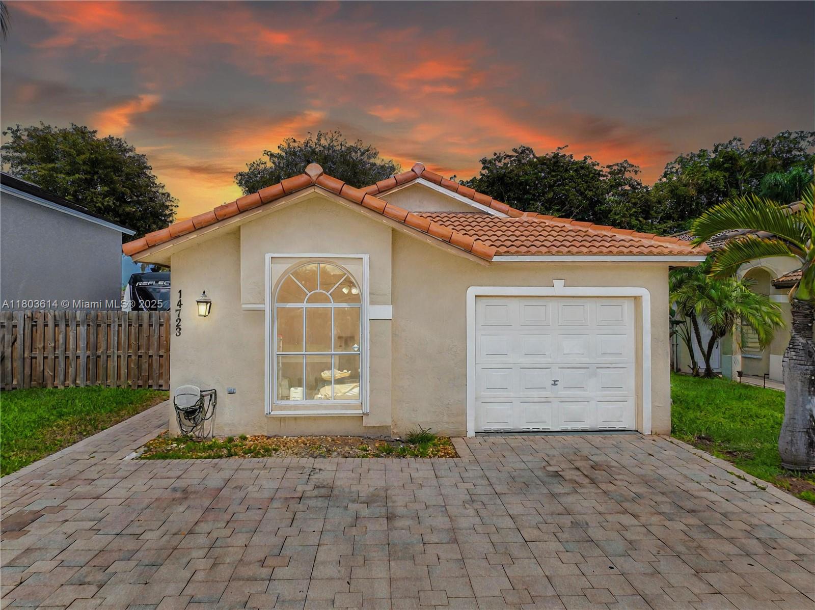 Welcome to this charming single-family home offering 3 bedrooms and 2 full bathrooms plus a Den. Step inside to a spacious living and dining area, perfect for relaxing or entertaining. Vaulted ceilings and large windows fill the family/dining and living room areas with abundant natural light. The kitchen is equipped with ample built-in cabinetry and sleek quartz countertops. A dedicated den provides the ideal work-from-home setup. The primary suite features a walk-in closet and a private en-suite bathroom. Additional highlights include a one-car garage, an extended driveway for extra parking, and a fully fenced yard with enough space to park an RV or boat. Low HOA! Conveniently located near top-rated schools, shopping, and dining. Explore the 3D virtual tour. May the Force be with you!