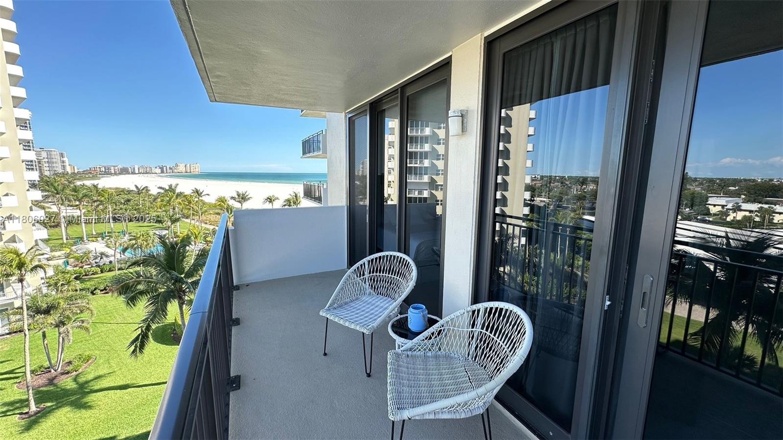 Live in a beachfront condominium and change your lifestyle. Tradewinds Condominium nestled on the pristine shores of Crescent Beach. This 1 Bed 1-1/2 Bath corner unit offers a more private entrance. Unit comes completely furnished with SS appliances, white kitchen cabinets and granite countertops, tile flooring and a brand-new carpet in the bedroom. Open balcony with partial views of the ocean with beautiful sunsets and city. Enjoy the keyless programable building access. Common Laundry room on each floor. Amenities include direct beach access, ample storage space, social lounge, heated pool overlooking the Gulf, BBQ and Tiki area, bike storage and cozy library. Nearby World-class dining, shopping, entertainment, movies, etc. Property is ready for rental income. It is paradise.