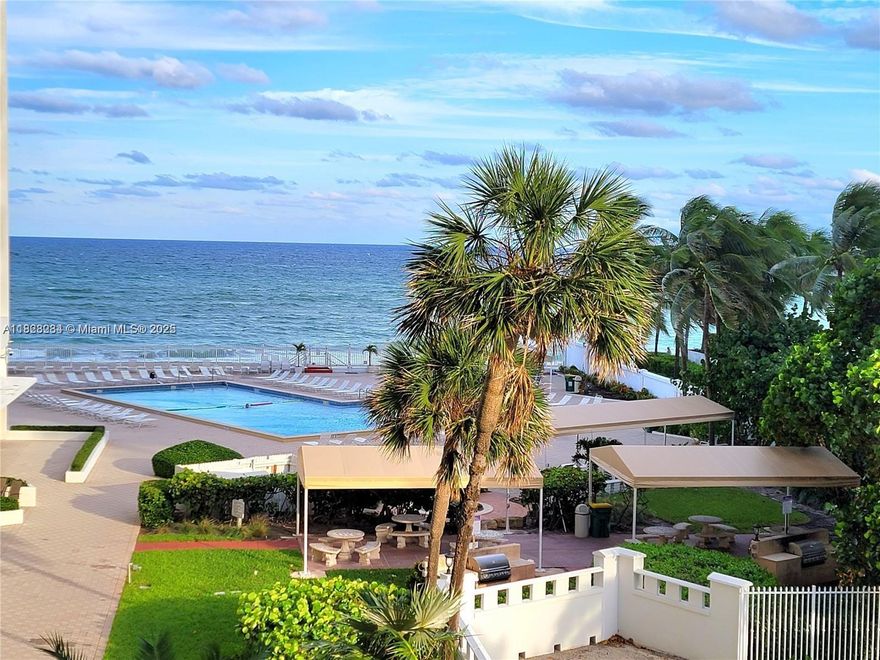 OCEAN & POOL DECK VIEWS FROM EVERY ROOM, DIRECT EAST WITH OPEN BALCONY, INCLUDES ALL THE COMFORTS OF HOME! (AVAIL SHORT TERM MIN. 30 DAYS) ~  Washer/Dryer Inside The Condo. Enjoy This Residence With New Hurricane, Windows, Sliding Glass Door, and New Balcony With Glass Railings.  Utilities, Wifi, Parking & Taxes Are Included.  ~ The Community Offers Private Beach Access, Pool & Beach Attendant, Heated Pool & Spa--A Sunny Large Pool Deck, Oceanfront Fitness Center, Gas BBQs, Picnic Area, Community Room w Billiards, Ping Pong, Wifi Access at The Beach Lobby & Community Room.  Available Sept Thru Nov $3,500/mo, December $5,000/mo. Leased Jan-Apr 2026. Refundable Security $1,500, Registration $250, Monthly Cleaning $100, Exit Cleaning $250