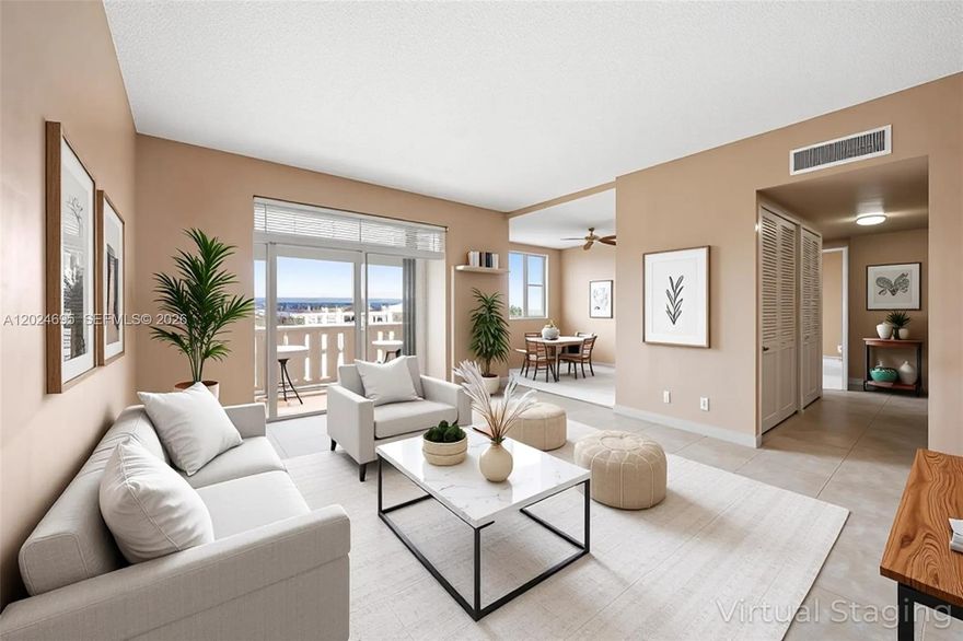 Positioned on the top floor, this bright and spacious condo offers wide views of the city skyline and surrounding greenery.
The kitchen, recently updated, boasts ample storage and counter space, ensuring everything you need is within reach. Beyond the kitchen, the home features updated bathrooms with a clean, contemporary feel. This home is thoughtfully designed to offer both comfort and practicality, with plenty of storage throughout to keep your living spaces organized.
Located in the desirable Hillcrest community in Hollywood, FL, enjoy resort-style amenities like a pool, a recently renovated lobby, and walking trails. Conveniently situated near beaches, restaurants, shopping, and major highways, this condo is ideal as a primary residence or seasonal retreat.