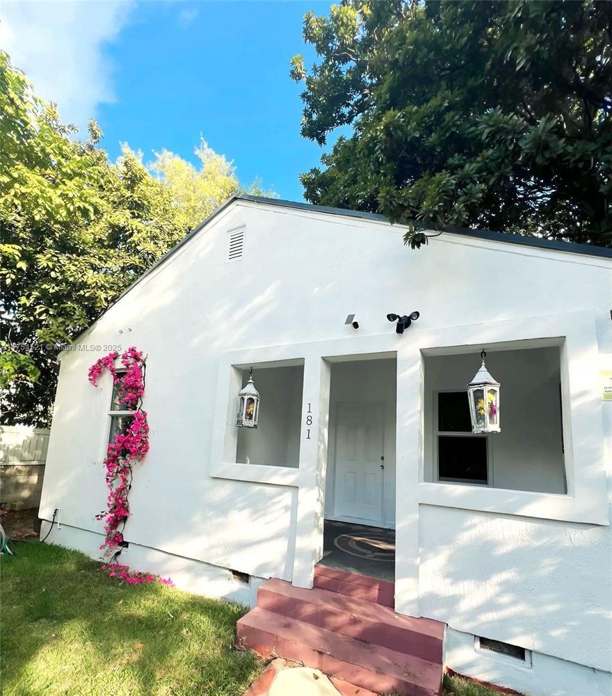 GREAT LOCATION! This recently remodeled 2-bedroom, 2-bathroom home offers a prime location just minutes from the Design District, Wynwood, and Midtown—Miami’s trendiest neighborhoods filled with art, dining, and shopping.Parking space gated for at least two to three cars and additional parking outside, front and back patio with room for grilling and much more. Adjacent to the house, with separate private access, is a brand-new fully furnished 2/1 RV connected to the city sewer and water line. Ideal for extra space or an office, it’s fully furnished and available for $1,500/month. Enjoy the freedom of private, long-term living with no condo restrictions.