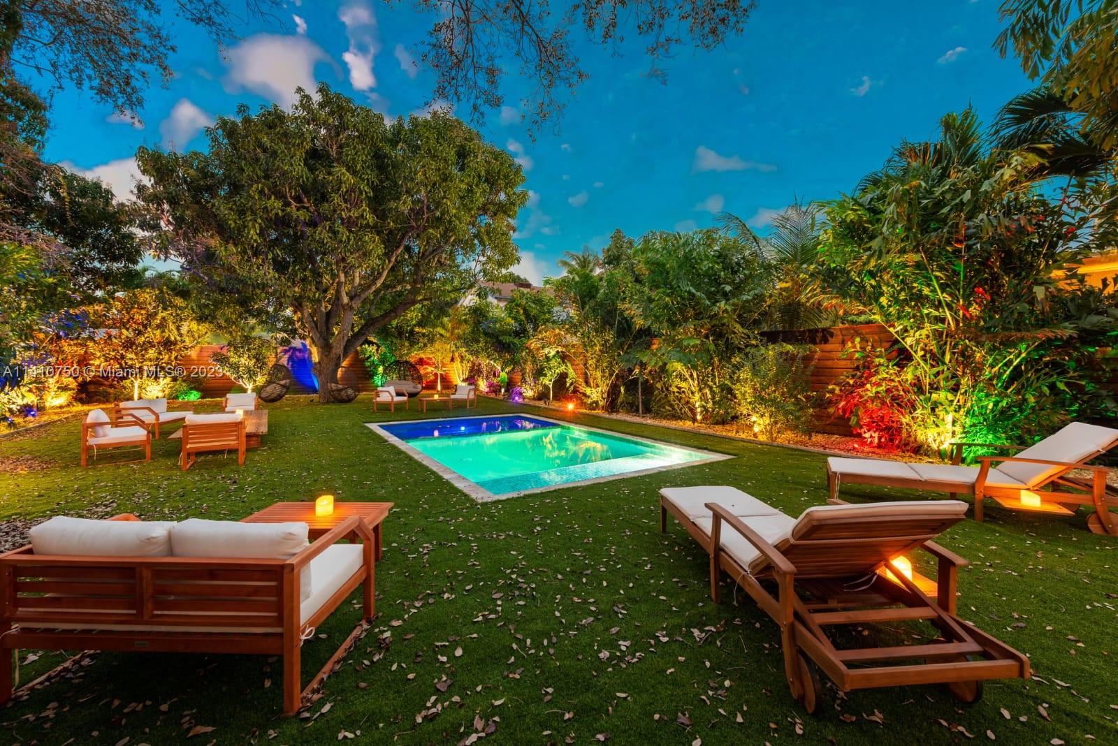 This is a gorgeous property located in one of Miami's trendiest up and coming neighborhoods, just a few blocks away from Miami Design District, Wynwood, and down town Miami. This amazing property is located near well known for restaurants and fashion district. It features 7200 SQ Ft lot, fully renovated 3 bedroom 2.5 bathroom, one of the only properties with a pool and jacuzzi. Master bedroom opens up to the gorgeous landscaped backyard, great entertaining area, open concept, impact windows. House is being offered fully furnished but the furniture can be removed. There is no other house like it in the area and will not last!