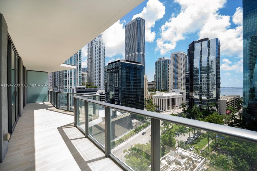 Stunning 2 Bed / 2 Bath residence at SLS Brickell with partial bay and city views from your private balcony. Modern interiors include porcelain like wood floors, sleek kitchen with stainless steel appliances, and washer/dryer. Enjoy world-class resort amenities: rooftop sky deck pool, residents-only pool, fitness center with free classes, spa, game room, cinema, and party room. Exclusive access to SLS Hotel’s restaurants, bars, and luxury services. 24/7 concierge, valet, and private garage entry. Prime Brickell location, steps from Brickell City Centre, dining, and entertainment.