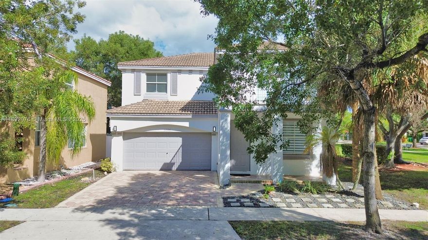 STUNNING SINGLE-FAMILY HOME ON A CORNER LOT LOCATED IN THE MOST SOUGHT LOCATION .  BRING ALL REASONABLE OFFERS!!!   SIDE OF THE HOME HAS A QUIET PARK STYLE AREA.  RIVIERA ISLES III IS THE MOST FAMILY FRIENDLY GATED COMMUNITY.  4 BEDROOM  ( ALL BEDROOM ON 2ND FLOOR) (4th ROOM IS AN OPEN LOFT) 2.5 BATH HOME HAS A SPACIOUS MASTER SUITE WITH A SPACIOUS WALK-IN CLOSET.  THE PERFECT DECOR OF A MODERN COMFORT AND CHARM.  WOOD KITCHEN CABINETS WITH GRANITE COUNTER TOPS . ENJOY A GENEROUS LIVING AND DINING AREA GREAT FOR ENTERTAINMENT.  COMMUNITY HAS 24 HR SECURITY, RESORT STYLE POOL, FITNESS CENTER, TENNIS/BASKETBALL COURTS & MORE.