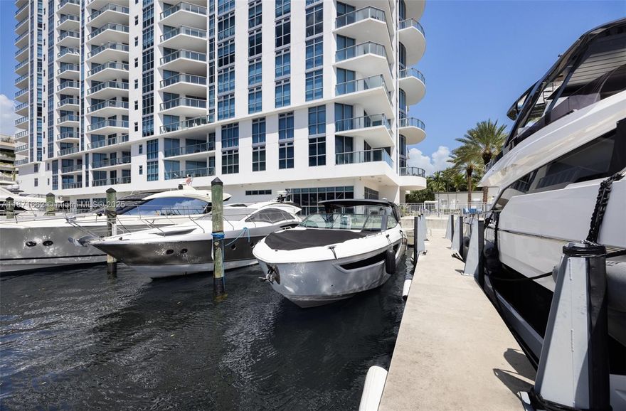 BOAT SLIP INCLUDED! Residence 2009 at Marina Palms is a high-floor southeast corner home with 3 bedrooms, 3.5 bathrooms, and 2,219 SF of refined living. Enjoy sweeping views of the Intracoastal, Atlantic Ocean, and Miami skyline from every room. This rare offering includes a private deeded boat slip for vessels up to 70 feet, bringing your yacht right to your doorstep. Interior features include porcelain flooring, marble-appointed baths, and a gourmet kitchen with Snaidero cabinetry and Wolf, Sub-Zero, and Miele appliances. An expansive terrace extends the living space outdoors. Residents enjoy world-class amenities: spa, fitness center, pool, private marina with dock master, plus two garage spaces and a storage unit.