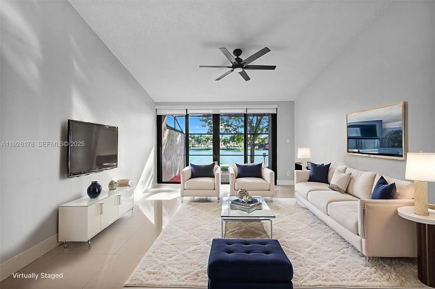 Beautiful, bright, and spacious 2-bed/2-bath2 1-story townhouse at Flamingo Villas in Pembroke Pines! New Kitchen, stainless steel appliances, elegant bathrooms, tile flooring, in-unit Laundry, impact windows, private patio, in a gated community with pool, Gym, and more amenities. Great Location to Pembroke Lakes Mall. Freshly painted and ready to move in!