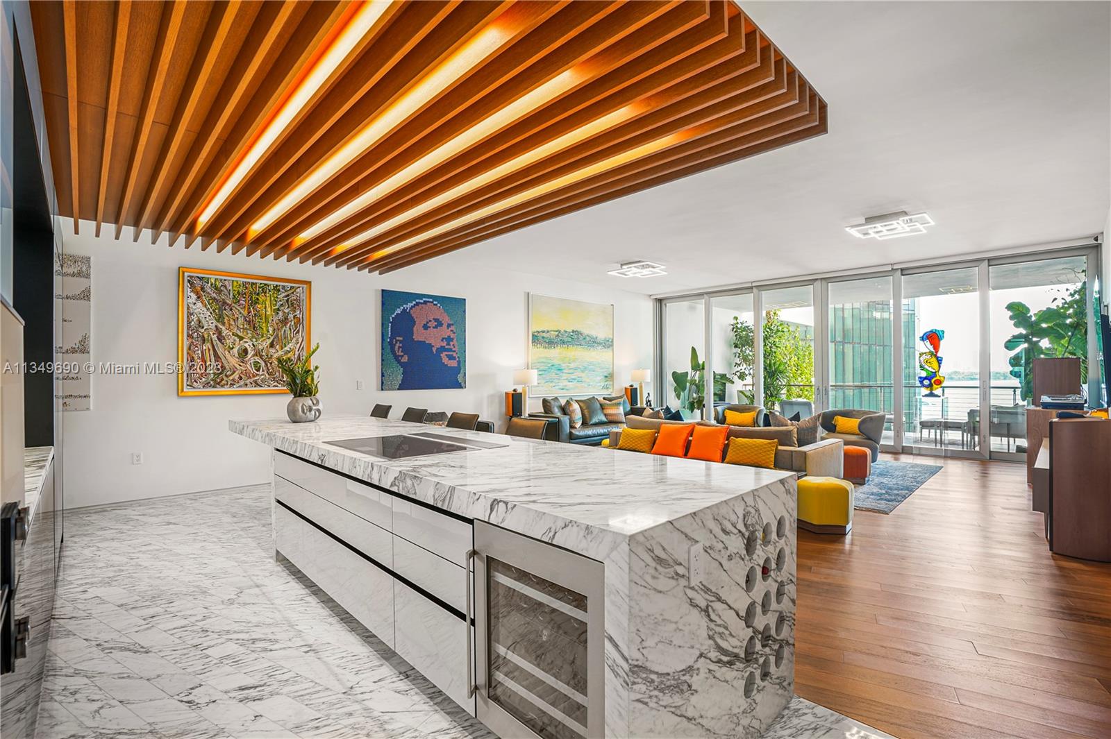 Welcome home to the sophisticated elegance of Monad Terrace, designed by award winning architect Jean Novel. This fully upgraded home is better than new -- beautifully finished with luxury lighting, custom blinds, complete smart home electronics, security cameras and laundry sink. Spacious kitchen and living room open to expansive balconies perfect for indooroutdoor living w/stunning views of Biscayne Bay, the downtown Miami skyline, Miami Beach and a glittering lagoon. Your home features teak wood and marble floors throughout, custom Calcutta Marble countertops, Gaggenau appliances and custom cabinetry. Only 59 residences share full service amenities including sundeck with bayfront infinity pool, strength and cardio gyms, valet and 24 hour lobby concierge. Enjoy a private tour today!