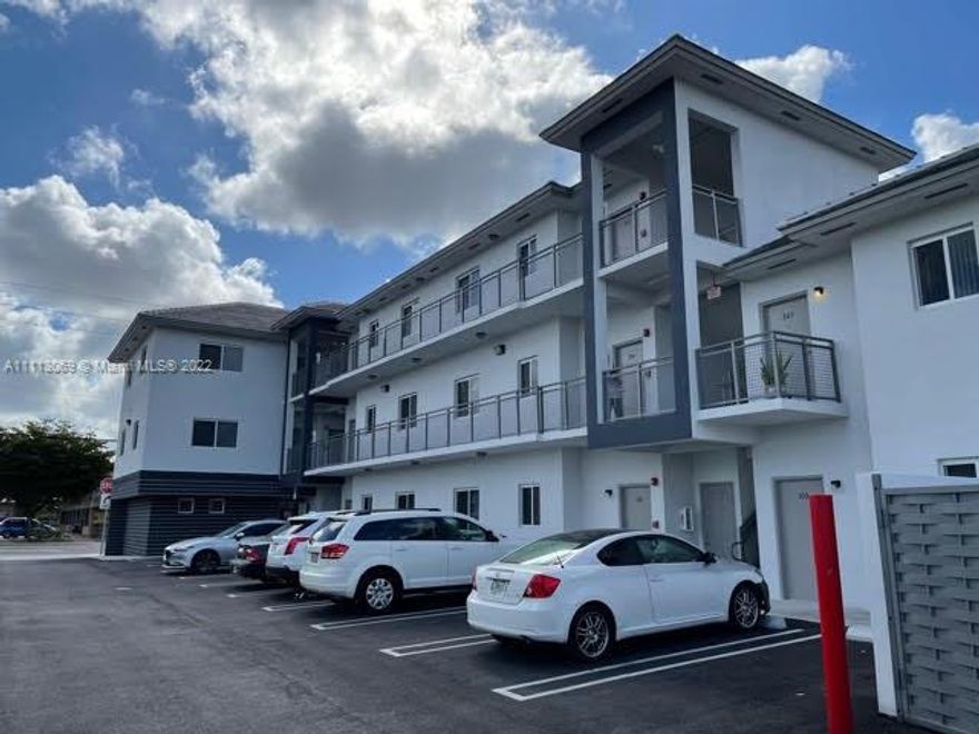 Rare Opportunity to Acquire a New Construction Multi-Family Apartment Development in South Florida. Ronny’s Place is a Garden Style Apartment Complex consisting of 14 Total Units. 12 Residential Units and 2 Retail Units. This building is located in the City of Hialeah. The project consists of 9,693 SF of Living Area on 11,508 SF Lot. All the Residential Units are One-Bedroom and One-Bathroom with approximately 640 SF each. The 2 Retail Units are currently leased by one tenant with a total of approximately 1,180 SF. The building is fully leased. The unit amenities include Hurricane Impact Windows & Doors, Granite Counter Tops in the Kitchen, Ceramic Tile Floors, Central Air Conditioning, Washer/Dryer. Lower Operating Expenses with Separate Water and Electric Meters. NOI $160,206 / Cap 4.2%