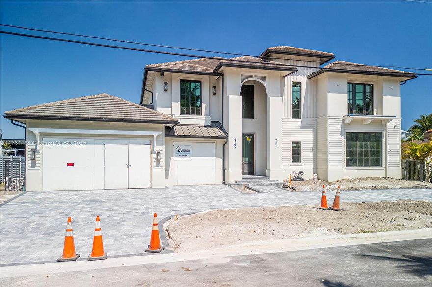 New construction waterfront estate featuring a new 100-ft waterfront concrete seawall and deck, with easy deep-water ocean access and a backyard tropical pool oasis. Nestled in the prestigious seven isles community with private gate and 24-hour security patrol, located just off renowned Las Olas Blvd shops & fine dining and just a short stroll from the world-famous Ft. Lauderdale beach. No expenses have been spared in the exceptional design and construction of this open concept estate home with all the latest in smart home technology. (Continued on Supplement Remarks).